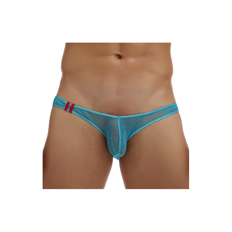 MenSexyWear Slip Pailleté Minicut Turquoise
